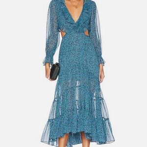 MISA Los Angeles - Amelia Dress in Cerulean Ditzy